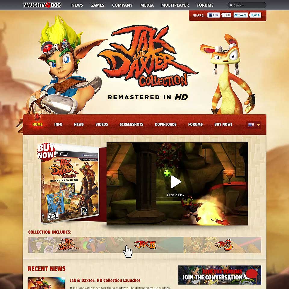 Jak & Daxter Website